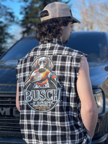 Busch Light PHEASANT HUNT Sleeveless Flannel